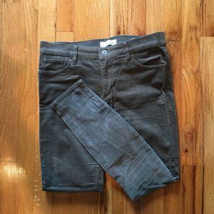 LOFT Modern Skinny Green Corduroy Pants